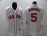 Red Sox 5 Enrique Hernandez White Nike Cool Base Jersey,baseball caps,new era cap wholesale,wholesale hats